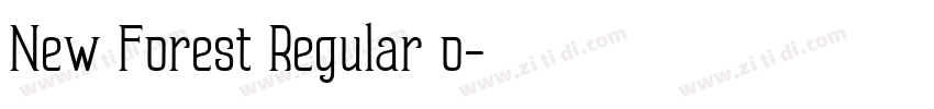 New Forest Regular o字体转换